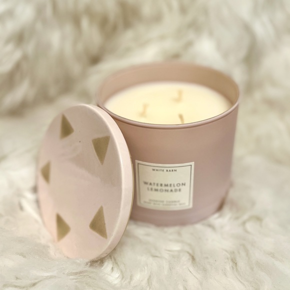 Watermelon Lemonade 3-Wick Candle with Ceramic Lid - Picture 1 of 3